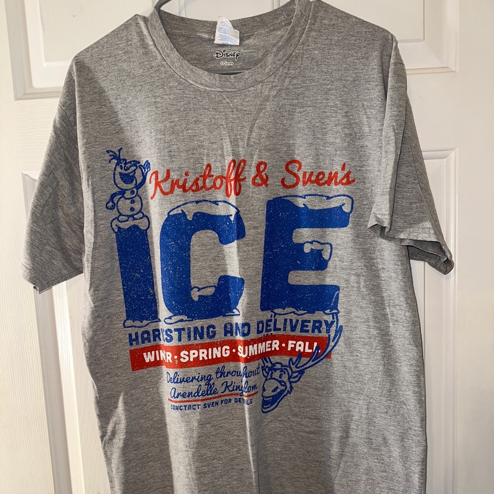 DISNEY FROZEN OLAF KRISTOFF SVEN ICE TSHIRT NEW